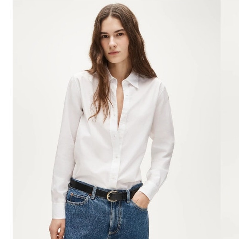 Nwt J. Crew Button-Up Cotton Poplin Shirt In Signature Fit White S